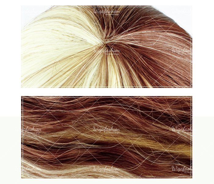 Two Tone Brown/Blonde Long Wavy 70cm-closeup.jpg