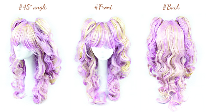 Light Violet Blonde Highlight Long Wavy 60cm-45-front-back.jpg