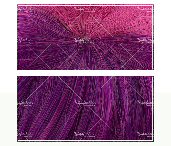 Two Tone Pink/Dark Violet Long Wavy 70cm-closeup.jpg