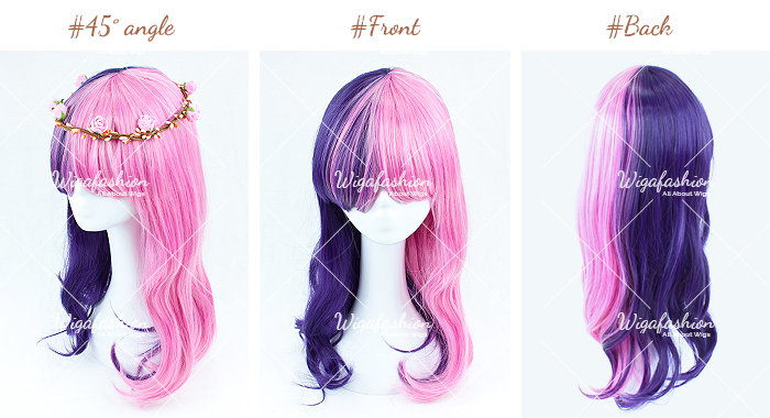 Two Tone of Twilight Sparkle Long Wavy 65cm-45-front-back.jpg